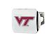 Hitch Cover with Virginia Tech Logo; Chrome (Universal; Some Adaptation May Be Required)