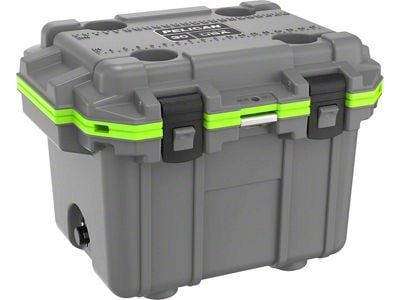 Elite Cooler; 30-Quart; Dark Gray/Green