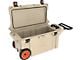 Elite Wheeled Cooler; 80-Quart; Tan