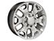 DG66 Hyper Silver 8-Lug Wheel; 20x8; 54.65mm Offset (10-18 RAM 3500 SRW)