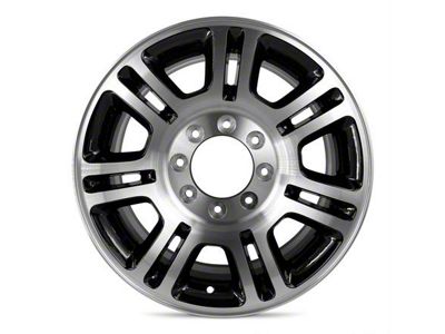 Double 7-Spoke Replica Aluminum Black 8-Lug Wheel; 20x8; 40mm Offset (11-16 F-350 Super Duty SRW)