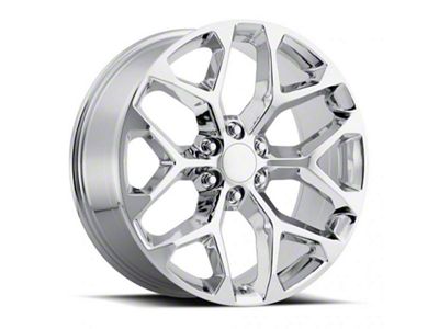 2014 Snowflake Replica Chrome 6-Lug Wheel; 24x10; 30mm Offset (14-18 Sierra 1500)