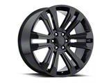 2017 Denali Replica Gloss Black 6-Lug Wheel; 22x9; 24mm Offset (14-18 Sierra 1500)