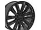 CA91 Gloss Black 6-Lug Wheel; 22x9; 28mm Offset (14-18 Sierra 1500)