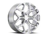 Chevy Snowflake Replica Chrome 6-Lug Wheel; 20x9; 27mm Offset (14-18 Sierra 1500)