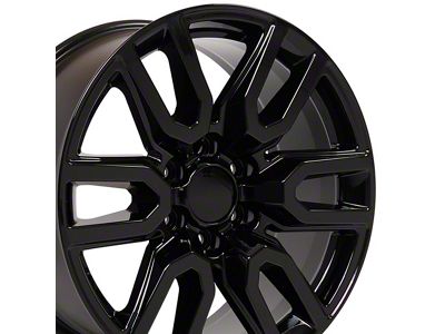 CV36 Black 6-Lug Wheel; 20x9; 24mm Offset (14-18 Sierra 1500)