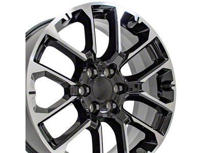 CV67 Black Machined 6-Lug Wheel; 22x9; 28mm Offset (14-18 Sierra 1500)