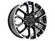 CV67 Black Machined 6-Lug Wheel; 22x9; 28mm Offset (14-18 Sierra 1500)