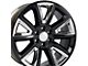 CV73 Gloss Black 6-Lug Wheel; 20x8.5; 24mm Offset (14-18 Sierra 1500)