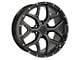 CV98 Black Milled 6-Lug Wheel; 22x9.5; 24mm Offset (14-18 Sierra 1500)