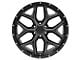 CV98 Black Milled 6-Lug Wheel; 22x9.5; 24mm Offset (14-18 Sierra 1500)