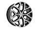 CV98B Black Machined 6-Lug Wheel; 22x9; 24mm Offset (14-18 Sierra 1500)