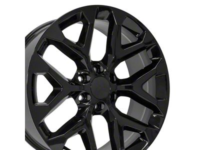 CV98B Black 6-Lug Wheel; 22x9; 24mm Offset (14-18 Sierra 1500)