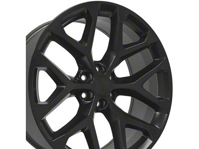 CV98B Satin Black 6-Lug Wheel; 24x10; 24mm Offset (14-18 Sierra 1500)