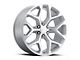 2014 Snowflake Replica Silver Gloss 6-Lug Wheel; 24x10; 24mm Offset (14-18 Silverado 1500)