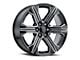 2018 Sierra Replica Gloss Black Milled 6-Lug Wheel; 22x9; 24mm Offset (14-18 Silverado 1500)