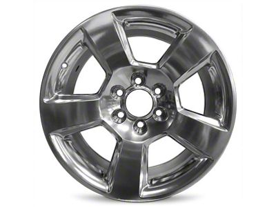 5-Spoke Replica Aluminum Polished 6-Lug Wheel; 20x9; 27mm Offset (14-18 Silverado 1500)