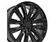 CA91 Gloss Black 6-Lug Wheel; 24x10; 28mm Offset (14-18 Silverado 1500)