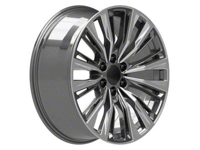 CA93 Gunmetal with Polished Face 6-Lug Wheel; 20x9; 28mm Offset (14-18 Silverado 1500)