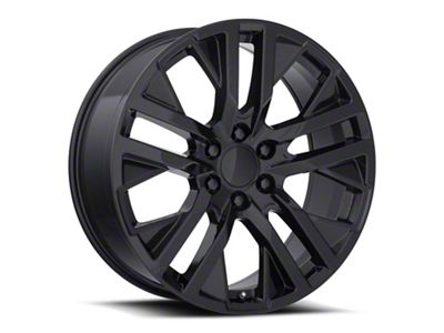 CarbonPro Replica Gloss Black 6-Lug Wheel; 22x9; 28mm Offset (14-18 Silverado 1500)