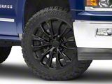 CV30 Gloss Black 6-Lug Wheel; 22x9; 28mm Offset (14-18 Silverado 1500)