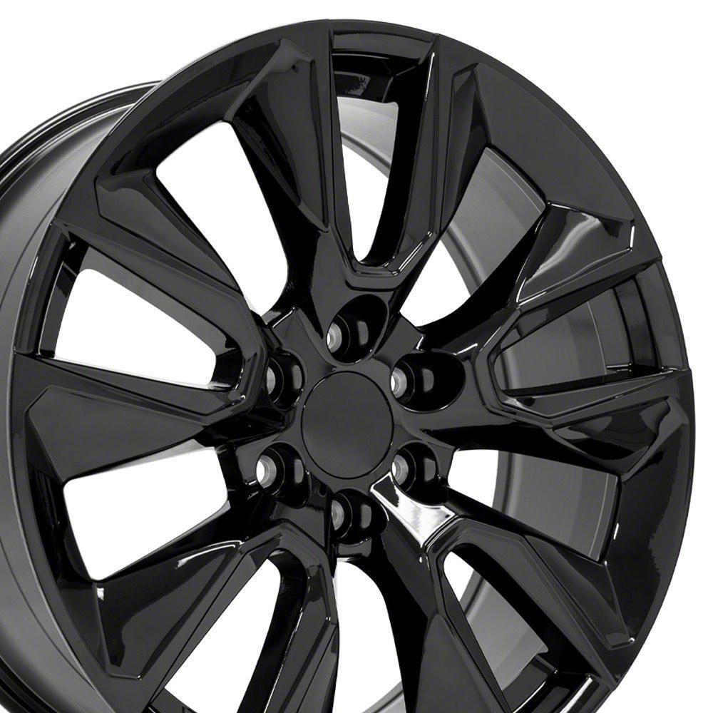 Silverado 1500 CV32 Black 6-Lug Wheel; 22x9; 28mm Offset (14-18 ...