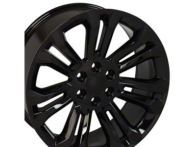 CV43 Black 6-Lug Wheel; 22x9; 24mm Offset (14-18 Silverado 1500)