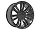 CV43 Black 6-Lug Wheel; 24x10; 24mm Offset (14-18 Silverado 1500)