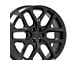 CV62 Gloss Black 6-Lug Wheel; 24x10; 28mm Offset (14-18 Silverado 1500)