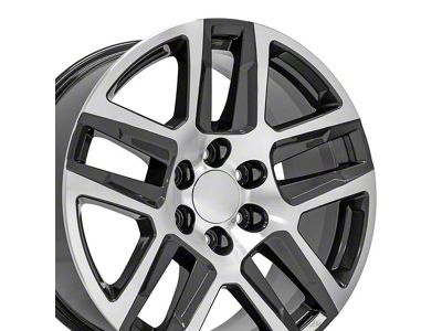 CV63 Gunmetal Machined 6-Lug Wheel; 20x9; 28mm Offset (14-18 Silverado 1500)