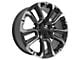 CV68 Satin Black Milled 6-Lug Wheel; 22x9; 28mm Offset (14-18 Silverado 1500)