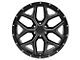 CV98 Black Milled 6-Lug Wheel; 22x9.5; 24mm Offset (14-18 Silverado 1500)