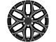 CV98B Black Milled 6-Lug Wheel; 22x9; 24mm Offset (14-18 Silverado 1500)