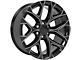 CV98B Black Milled 6-Lug Wheel; 22x9; 24mm Offset (14-18 Silverado 1500)