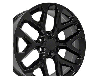 CV98B Black 6-Lug Wheel; 22x9; 24mm Offset (14-18 Silverado 1500)