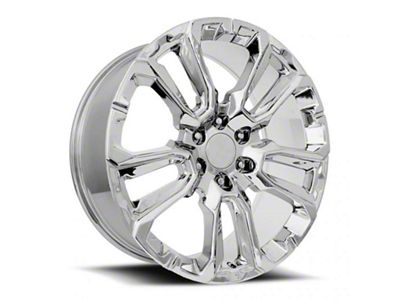 GM Split 5-Spoke Replica Chrome 6-Lug Wheel; 22x9; 28mm Offset (14-18 Silverado 1500)