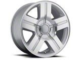 Texas Silverado Replica Silver Machined 6-Lug Wheel; 22x9; 31mm Offset (14-18 Silverado 1500)