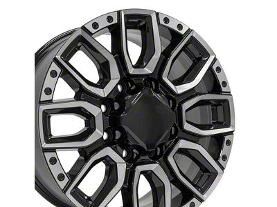 CV97B Black 8-Lug Wheel; 20x8.5; 47mm Offset (15-19 Sierra 2500 HD)