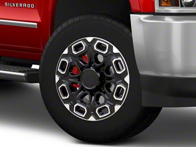 CV64B Black Machined 8-Lug Wheel; 20x8.5; 47mm Offset (15-19 Silverado 2500 HD)