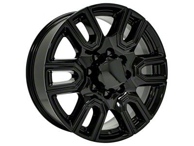 CV96B Black 8-Lug Wheel; 20x8.5; 47mm Offset (15-19 Silverado 3500 HD SRW)