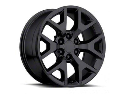 2014 Sierra Replica Gloss Black 6-Lug Wheel; 24x10; 31mm Offset (15-20 Tahoe)