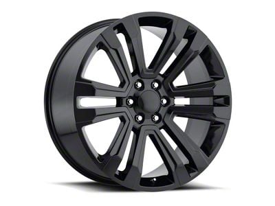 2017 Denali Replica Gloss Black 6-Lug Wheel; 24x10; 30mm Offset (15-20 Tahoe)