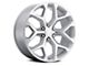 Chevy Snowflake Replica Silver Machined 6-Lug Wheel; 22x9; 24mm Offset (15-20 Tahoe)