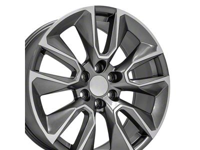 CV32 Gunmetal Machined 6-Lug Wheel; 22x9; 28mm Offset (15-20 Tahoe)