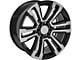 CV44 Gloss Black Machined 6-Lug Wheel; 20x9; 24mm Offset (15-20 Tahoe)