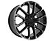 CV67 Black Machined 6-Lug Wheel; 24x10; 28mm Offset (15-20 Tahoe)