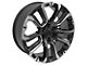 CV68 Satin Black Milled 6-Lug Wheel; 22x9; 28mm Offset (15-20 Tahoe)