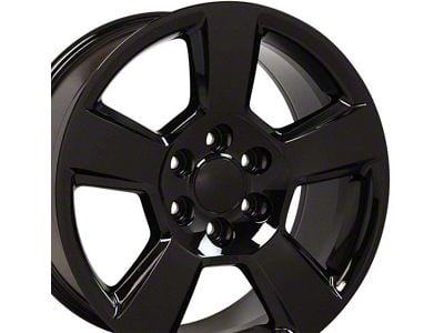 CV76 Gloss Black 6-Lug Wheel; 20x9; 27mm Offset (15-20 Tahoe)