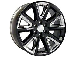 CV93B Black with Chrome Insert 6-Lug Wheel; 22x9; 24mm Offset (15-20 Tahoe)