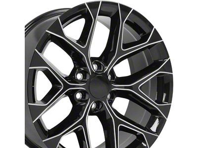 CV98B Black Milled 6-Lug Wheel; 22x9; 24mm Offset (15-20 Tahoe)